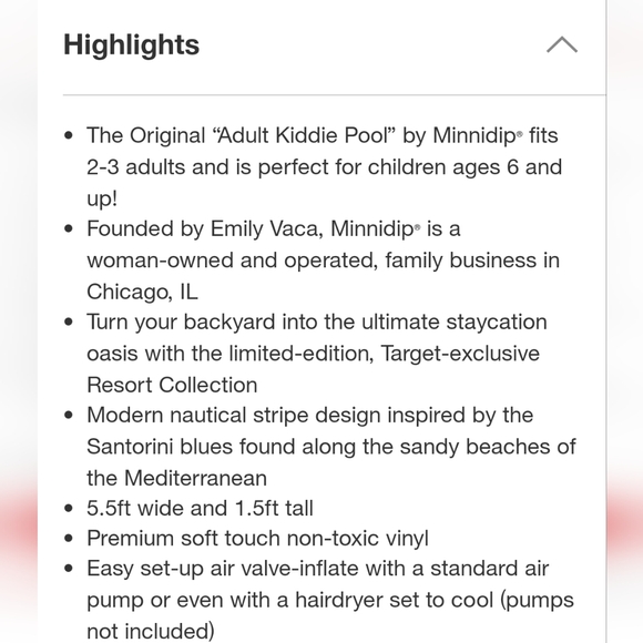 MINNIDIP Exclusive Resort Collection Inflatable Pool- Nautical Tiles - Picture 5 of 7